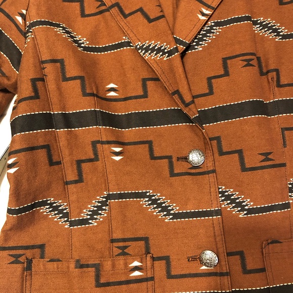 Vintage Circle T Western Blazer Jacket | Aztec Print | Made in USA | Medium - Picture 8 of 13